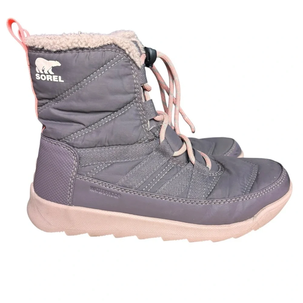 Sorel Whitney II Short Lace Winter Boots in Purple - Big Kids Sz 3